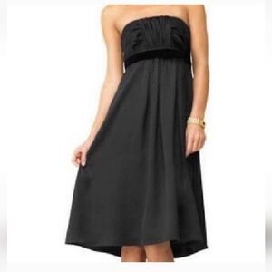 100% SILK Banana Republic Black Dress M-L-16 Sz.